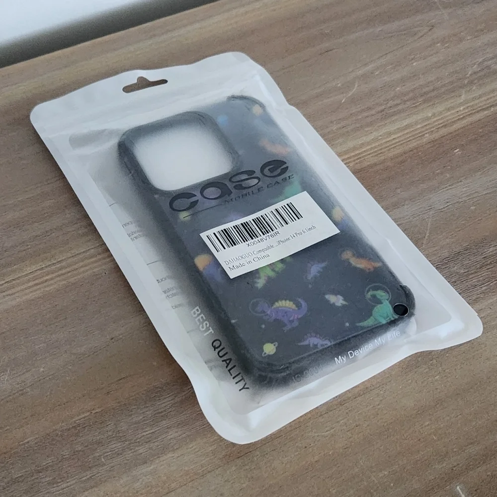 🚀 iPhone 14 Pro Case – Astronaut Dinosaur Cartoon Design, NWT, 6.1”